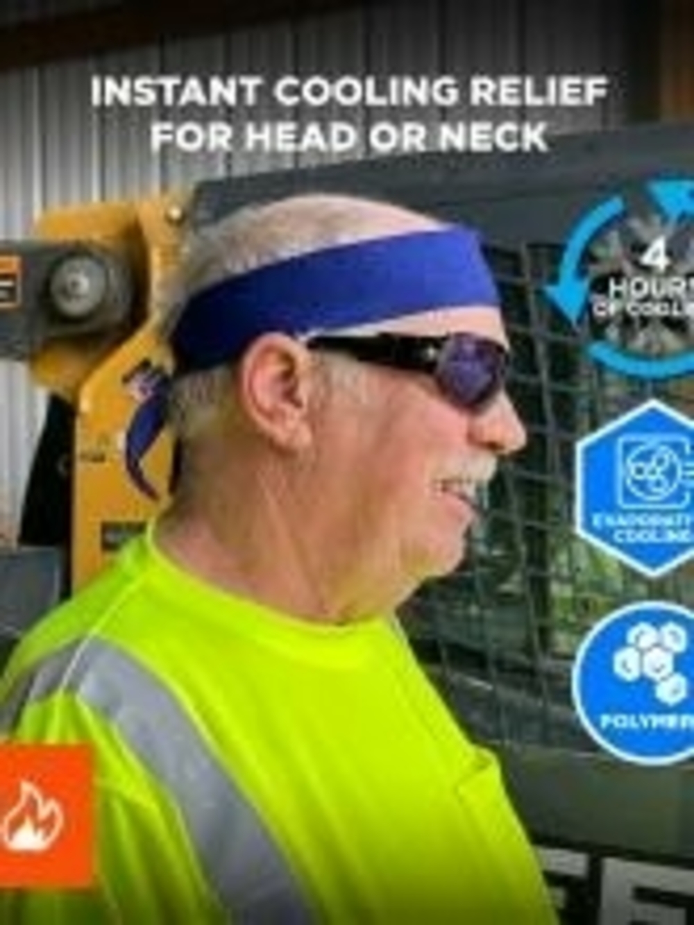 Cooling Headband for Men - Blue White